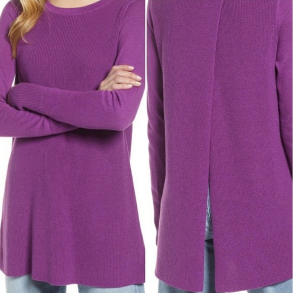 Halogen Split Back Tunic Sweater Small - Picture 1 of 8